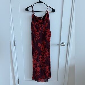 Reformation Kourtney Dress Midi High Slit - Size 4